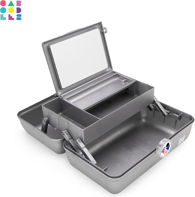 Caboodles Twilight Disco - On-The-go Girl Costmetic Organizer Make-up & Accessory Carry Case, Silver Shimmer