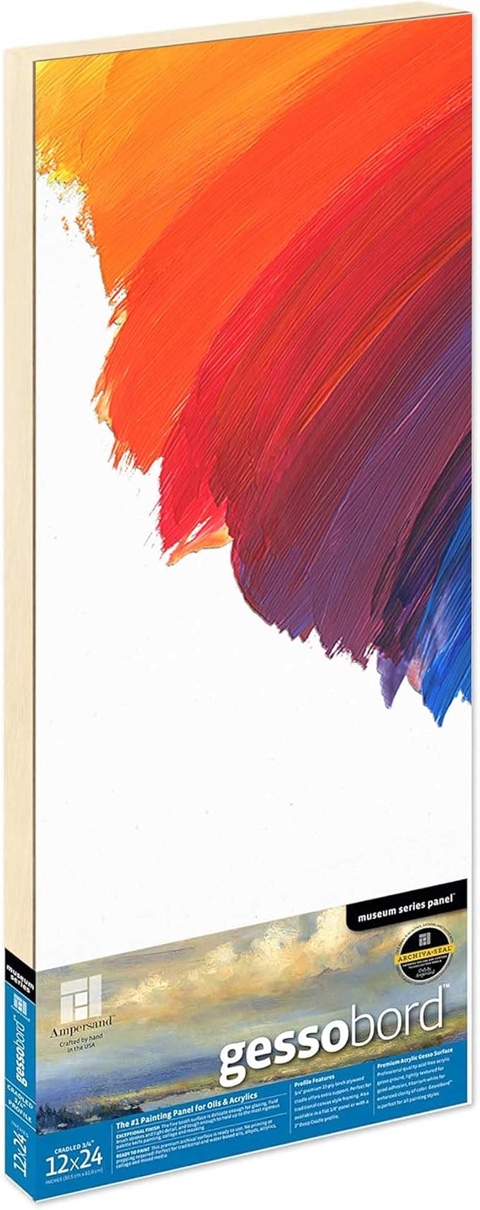 Ampersand Gessobord | 12x24 | 1/8" Flat | Oil & Acrylic Painting Panel