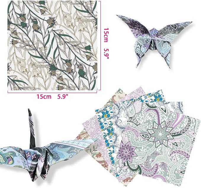 6x6" Origami Paper,50Sheets Double Sided Colored Paper,Square Craft Paper