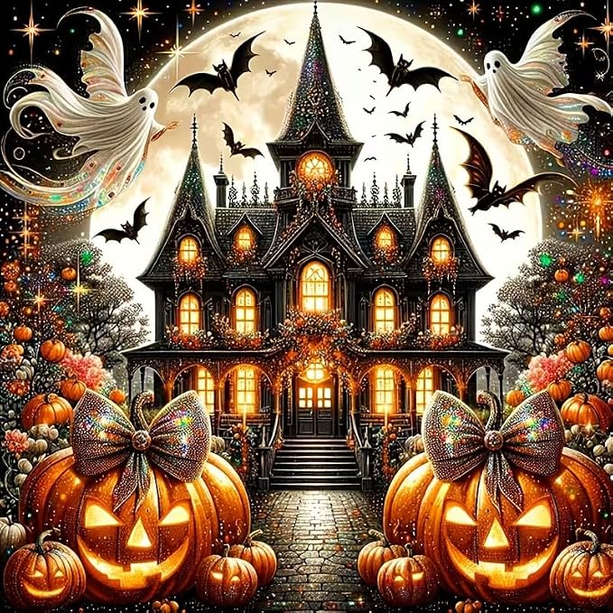 HHMATITS Halloween Diamond Art Kits for Adults 14X14IN