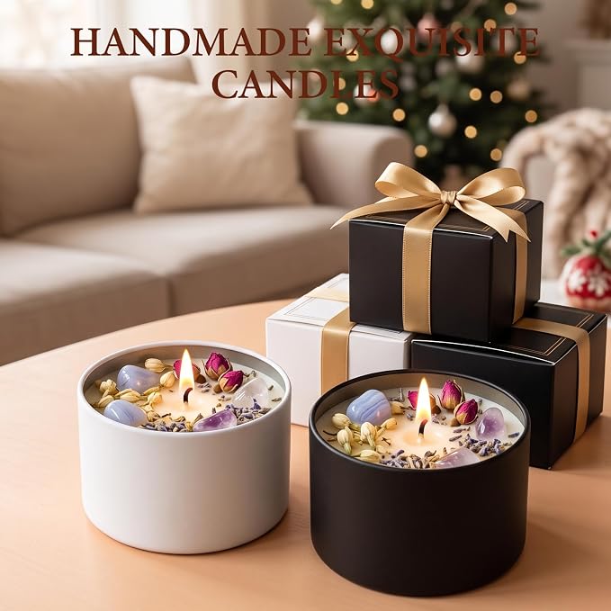 BISWYLBLJ Candle Making Kit,Soy Candle Making Supplies for Adults Beginner | Candle Kit with Melting Pot,Soy Wax,Scents,Dyes,Gift Box Etc,Perfect as a Gift for Christmas,Valentine's Day,Mother's Day