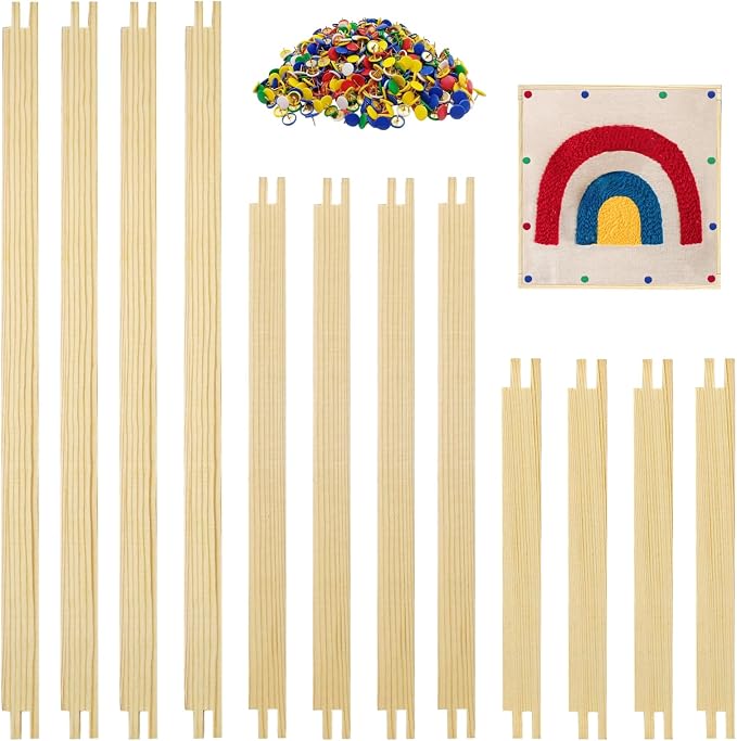 6 Sets Stretcher Bars for Needlework w 100 Tacks for Women's Birthday Gifts