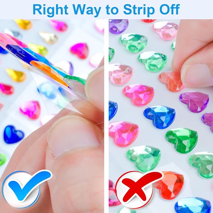 2102 Pcs Gems Stickers, Self Adhesive Gems, Bling Rhinestones