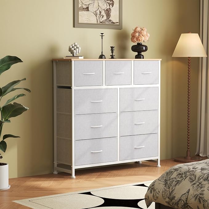 OLIXIS 9 Drawer Tall Dresser for Bedroom, Closet Organizers and Storage
