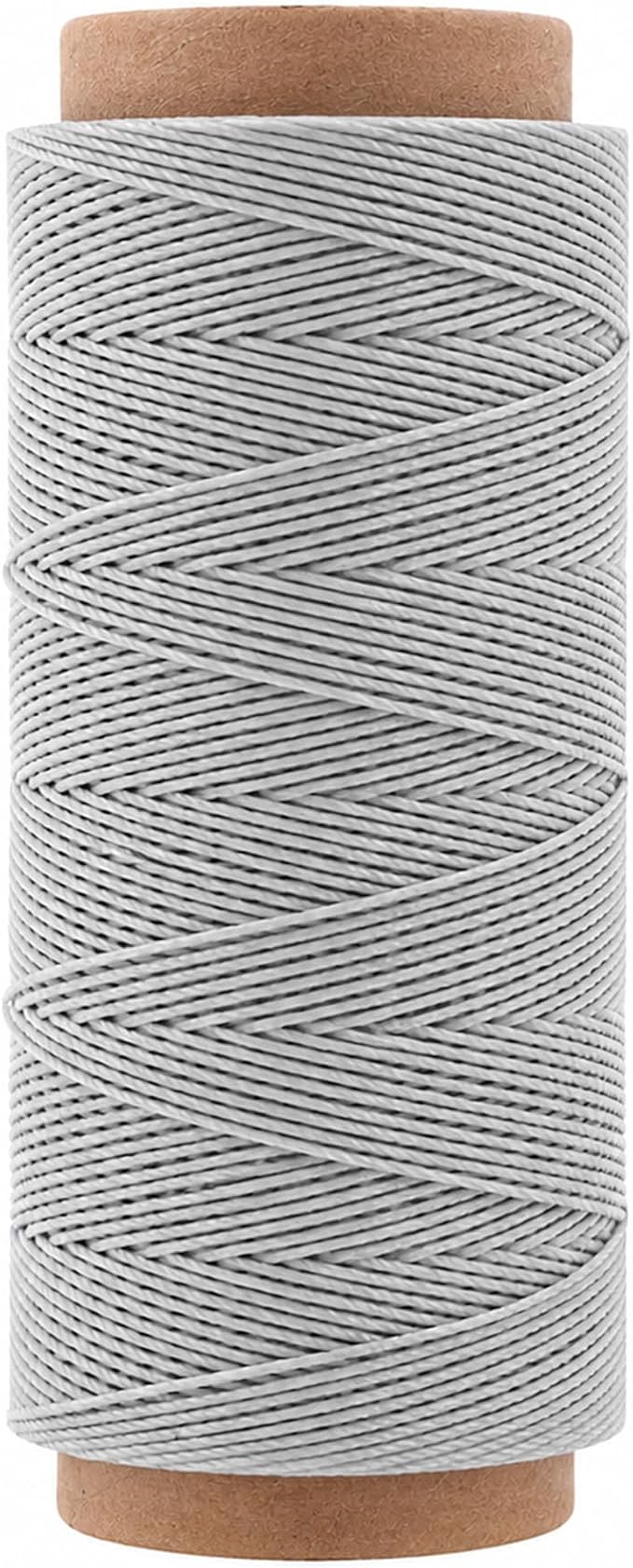 Mandala Crafts 130M 0.55mm Gray Round Waxed Thread for Leather Sewing
