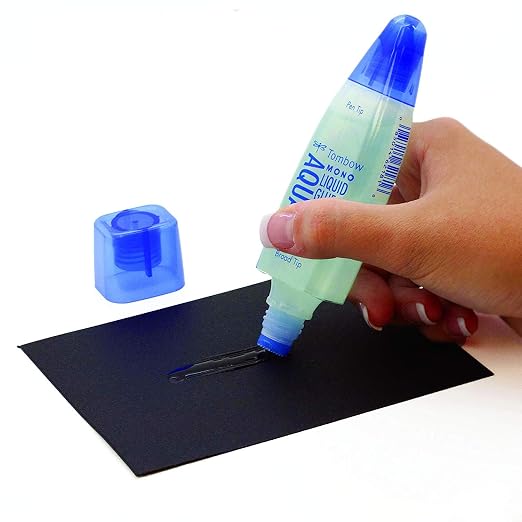 Tombow 52180 MONO Aqua Liquid Glue, 1.69 Ounce, 1-Pack. Dual Tip Dispenser for Precise to Full Coverage Application that Dries Clear. (3-Pack)