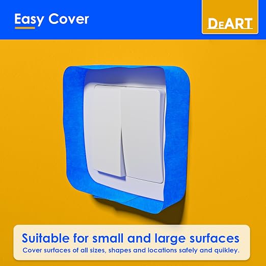 DEART 4 Packs Painters Tape Masking Tape Sharp Edge Line Technology 0.7 inch Blue Painting Tapes for DIY Crafts Arts Decoration No Residue Easy Removal Multi-Purpose Wall Paint Artist Paper Tape