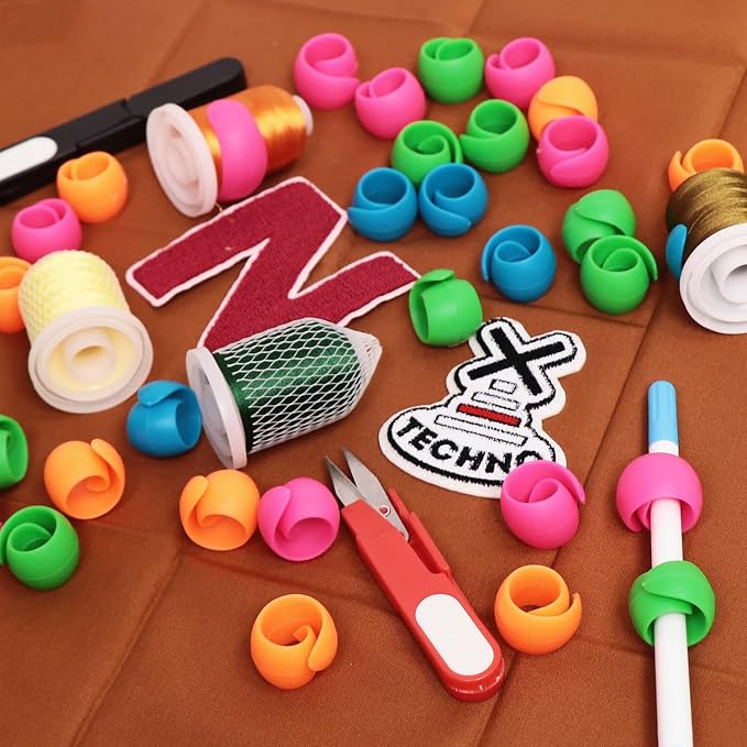 New Brothread 100pcs Thread Spool Huggers | Thread Spool Savers, Prevent Tails from Unwinding, No Loose Ends for Sewing and Embroidery Machine Thread Spools