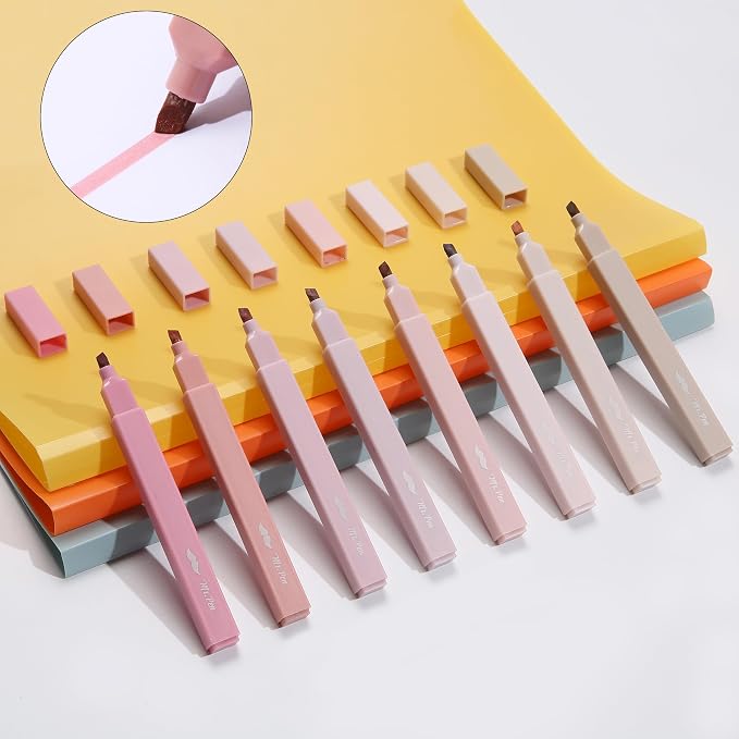 Mr. Pen- Aesthetic Highlighters No Bleed, 8 Pack, Assorted Colors | Chisel Tip, Cute Highlighters Assorted Colors for Journaling, Highlighting, Underlining, Fast Dry, Back to School Supplies