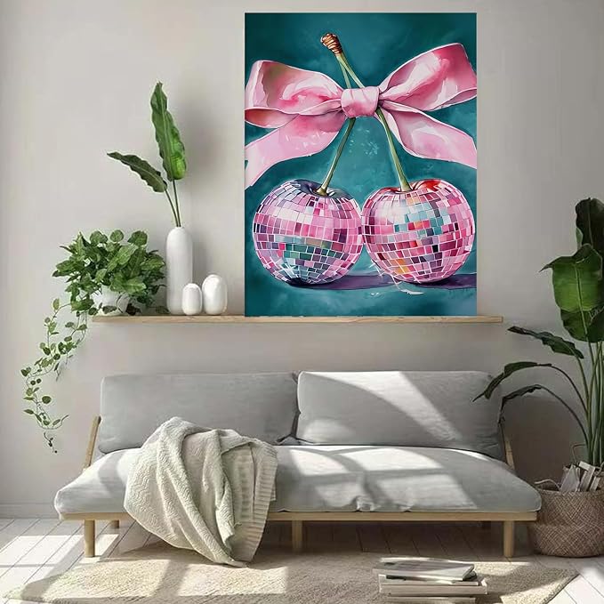 Girly cherry Diamond Art Kits for Adults Diamond Painting Kit for Adults