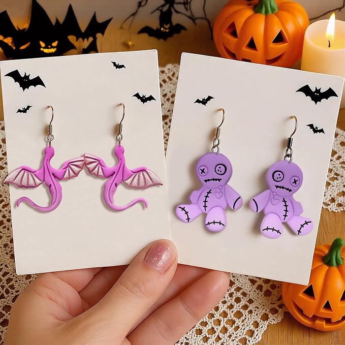 8pcs Halloween Clay Cutters for Polymer Clay Earrings
