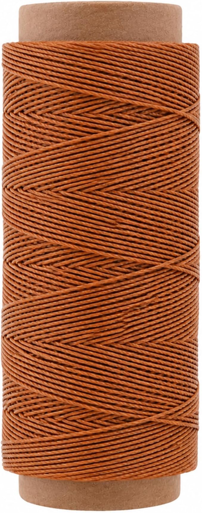 Mandala Crafts 50M 1mm Camel Round Waxed Thread for Leather Sewing