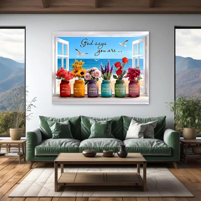 Wishful Window Paint by Numbers Kit for Adults Framed Canvas, Frameworkless