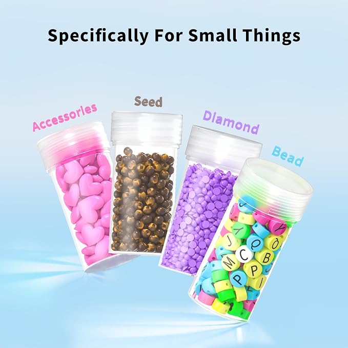 VANSUNS Diamond Painting Storage Containers Kits, Thickened Waterproof Portable Bead Storage Boxes for Diamond Painting Accessories and Tools, 120 Round Bottles