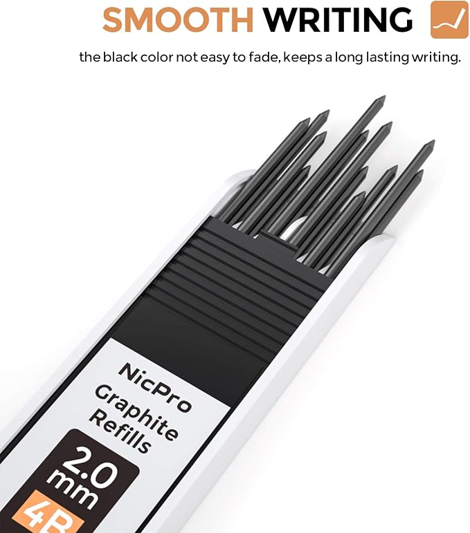 Nicpro 2mm Metal Mechanical Pencil Set with Case, 1PCS