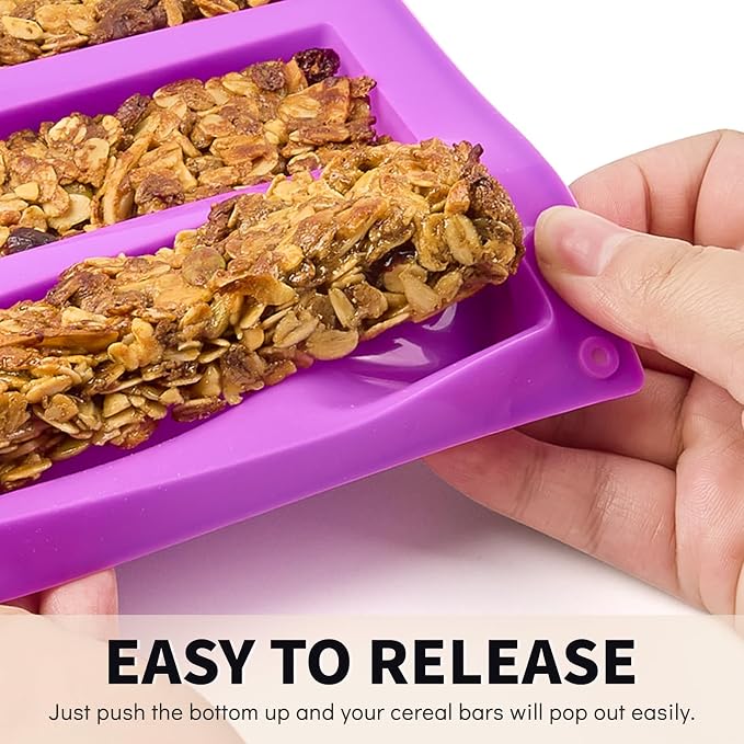 Puyeipt Granola Bar Molds, 2 Pack, 24 Cavities