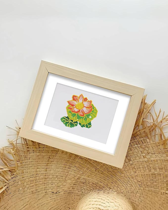 PeakLuv Small Diamond Art Kits Flowers Mini Diamond Painting Kit for Adults