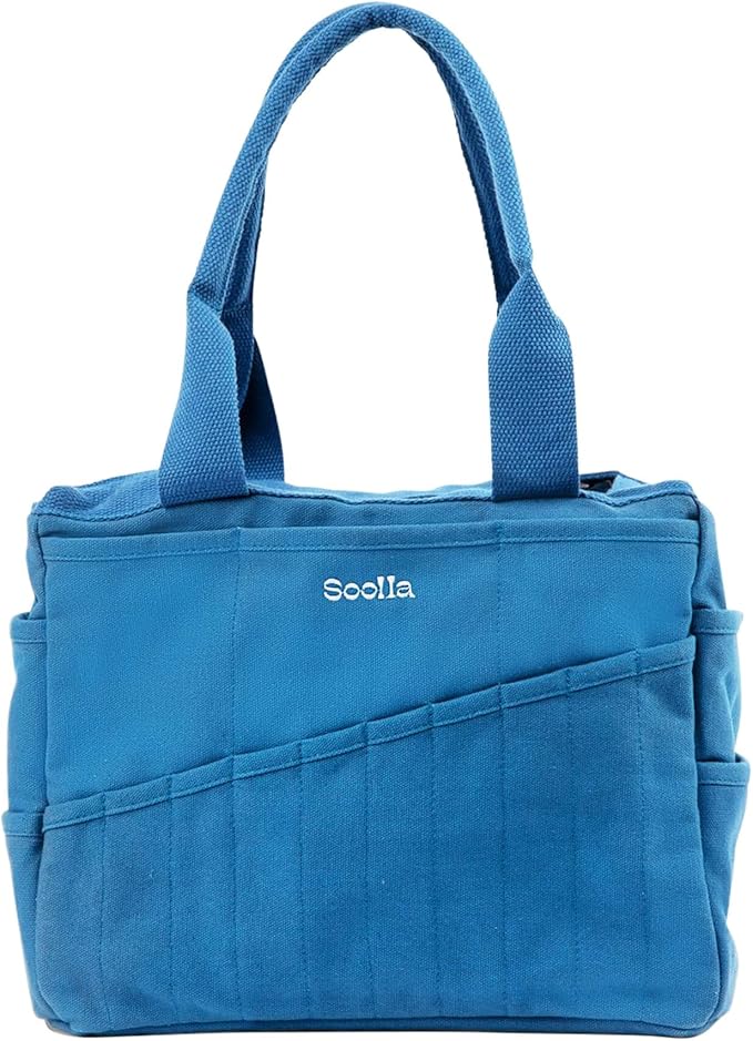 Soolla Studio Bag: Art Supply Storage Organizer & Pottery Tool Bag, Washable Tote, Yarn Bag, Crochet, 30 Pockets, 15+ Colors