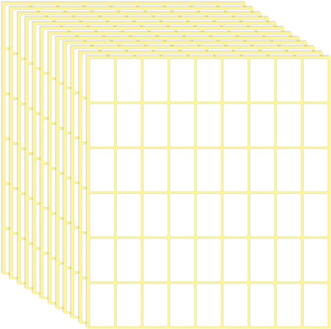 1620 Pcs File Folder Labels 0.6 x 1 Inch Blank Name Labels White Labels Stickers Writable Food Labels for Jars Boxes Envelopes School Office Kitchen