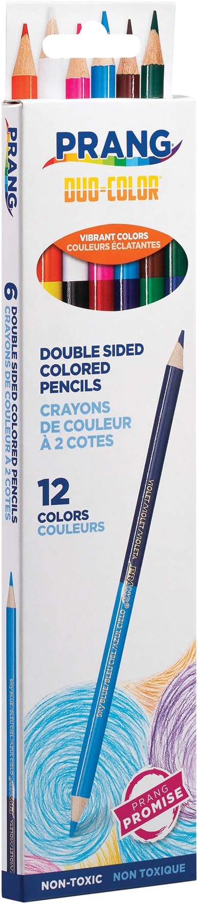 Prang Duo-Colored Pencils, Assorted Colors, 6 Ct