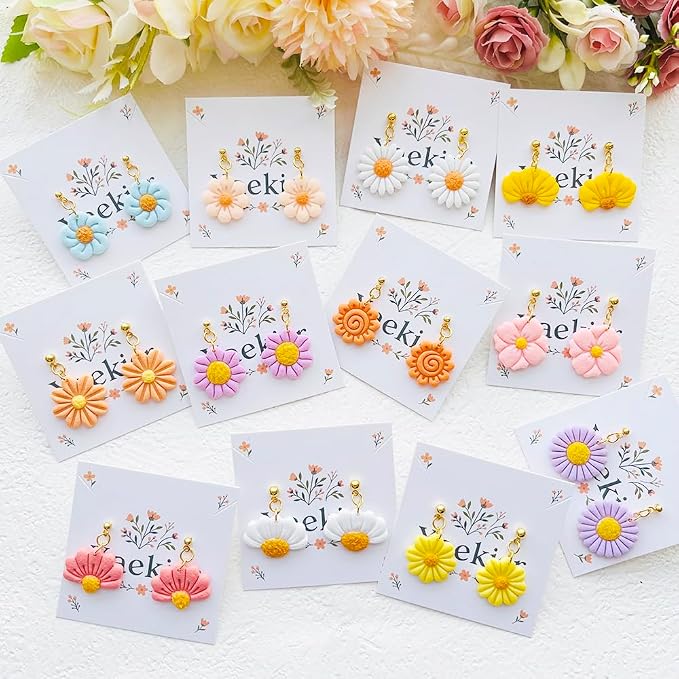 Flower Shape Polymer Clay Cutters Set – Molds and Clay Cutters for Polymer Clay, Floral Clay Earring Tools