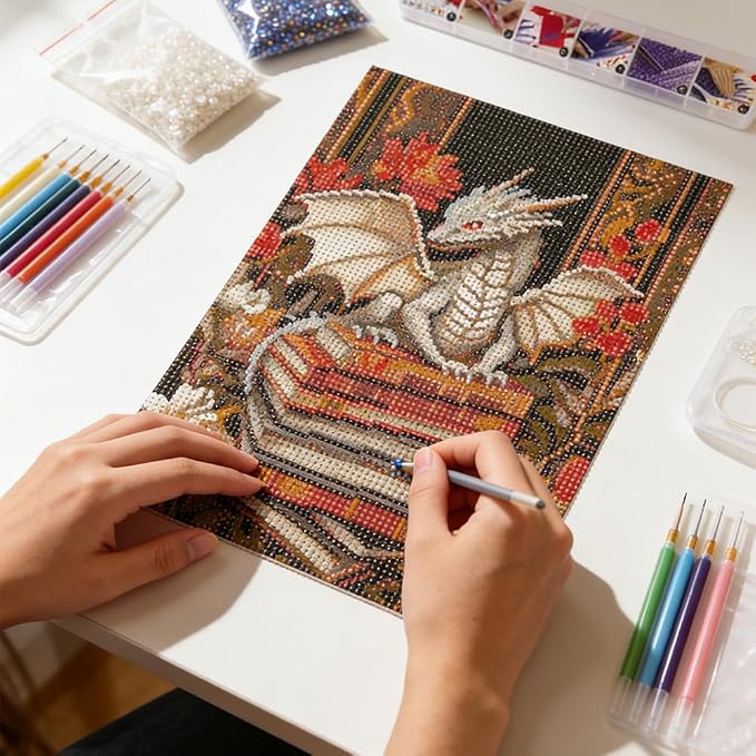 Dragon Diamond Art Kits for Adults,Diamond Painting Kits 12X16 Inch
