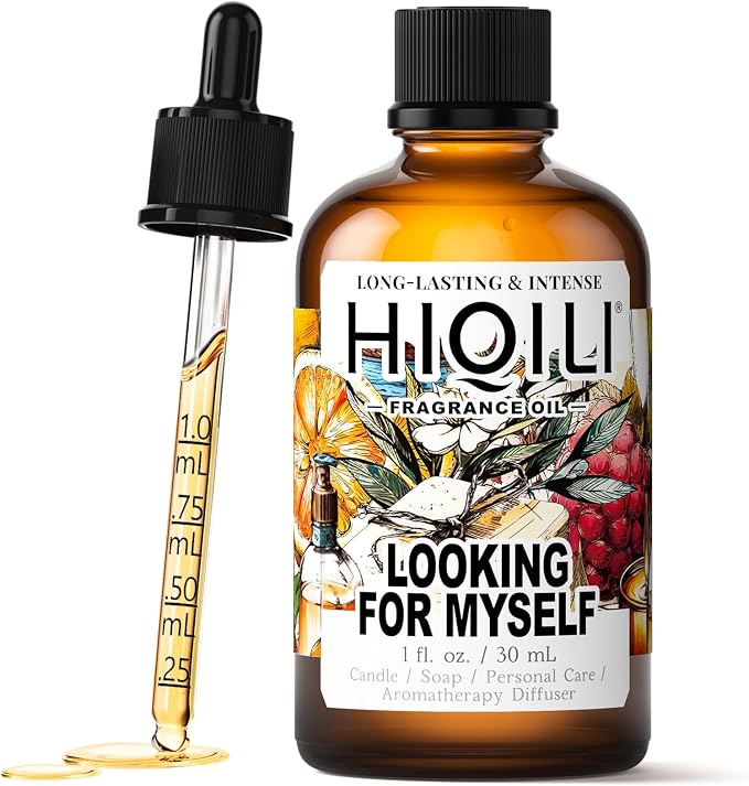 HIQILI Looking for Myself Fragrance Oil for Diffuser, DIY Candle, Soap, Perfume Making, Long Lasting Warm & Sweet Scents - 1.0 Fl Oz(Pack of 1)