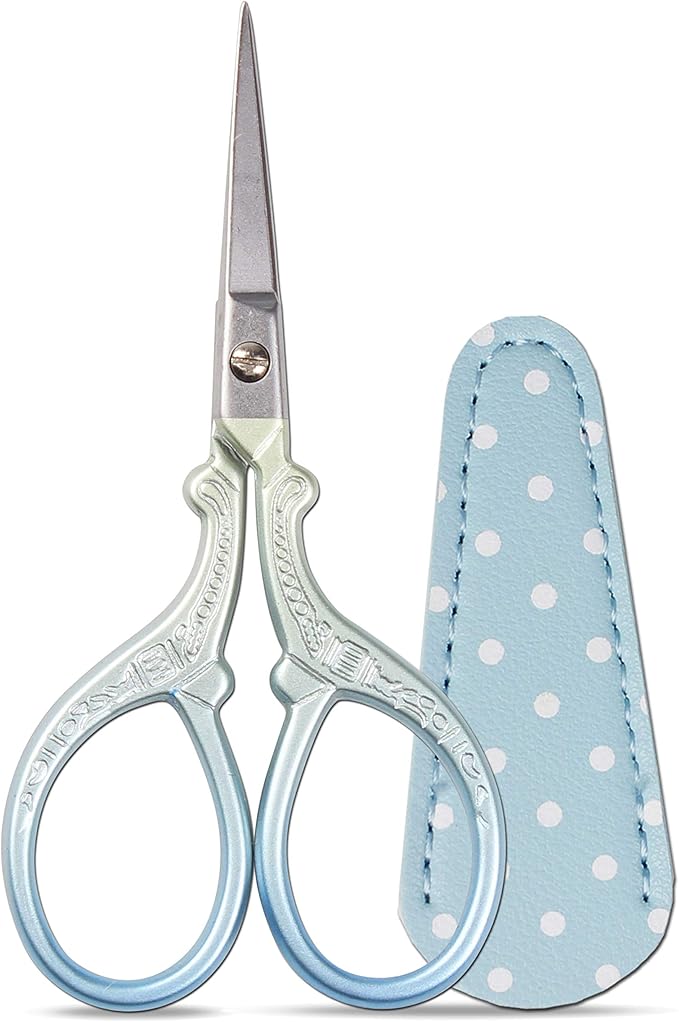 Embroidery Scissors Set with Leather Sheaths for Sewing Crafting, Art Work, Threading, Needlework DIY Tools Dressmaker Small 3.6 inch Shears Cross Stitch Knitting Scissor | Hisuper Sewing Crafting, Art Work, Threading, Needlework DIY Tools Dressmaker S...