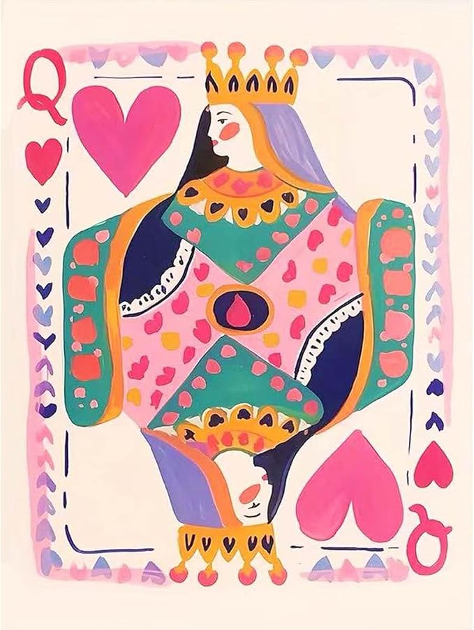 Queen of Hearts Diamond Painting Kits for Adults - Poker Diamond Art Kits