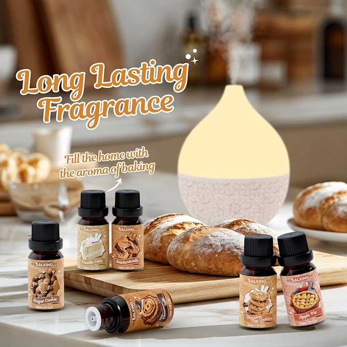 SALKING Bakery Fragrance Oils, Essential Oils Set for Diffuser for Home