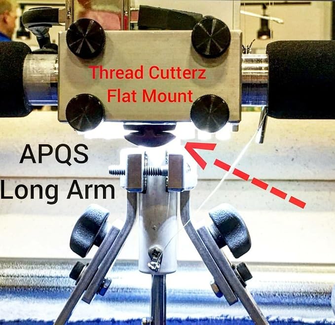 Thread Cutterz Patented Stainless Steel Flat Mountable Quick Thread, Yarn & Embroidery Floss Cutter - Black