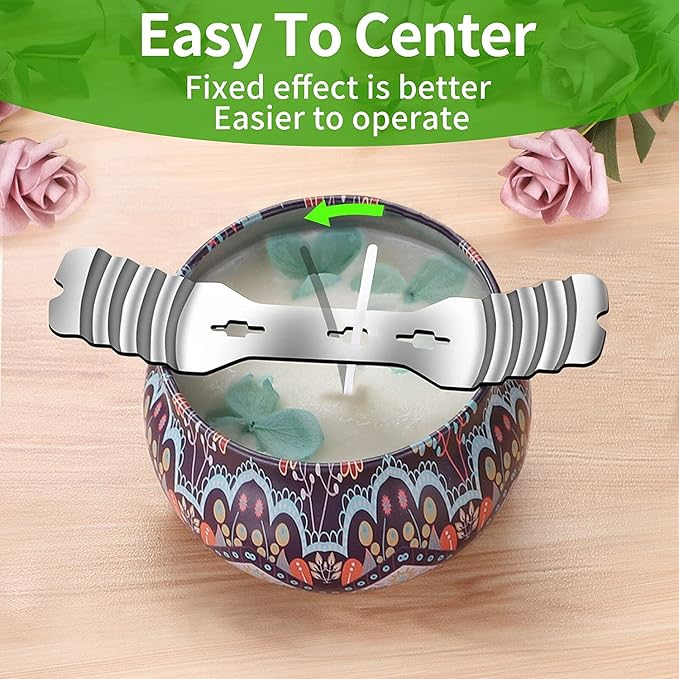 ABK10PCS Metal Candle Wick Holders, Wick Centering Tool for Candle Making | Candle Wick Holders;Metal Wick Holders;Wick Holders for Candle Making;Wick Centering Tool;Wick Holders for Candle Making;