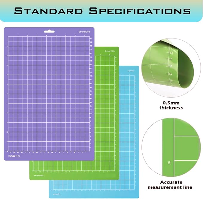 LOPASA Cutting Mat Compatible with Cricut Joy Xtra(Multi Grip)