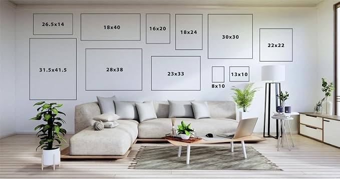 Kate and Laurel Sylvie Blank Framed Canvas Wall Art; 31.5x41.5 White Beaded; Modern Empty Canvas for Paint-Your-Own Art; Ready to Paint Premium Canvas Already Framed