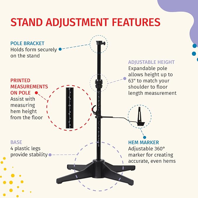 Dritz Sew You Adjustable Dress Form, Medium/Large Sizes, US 12-18 | Female Clothing Mannequin for Sewing, Fitting, and Draping