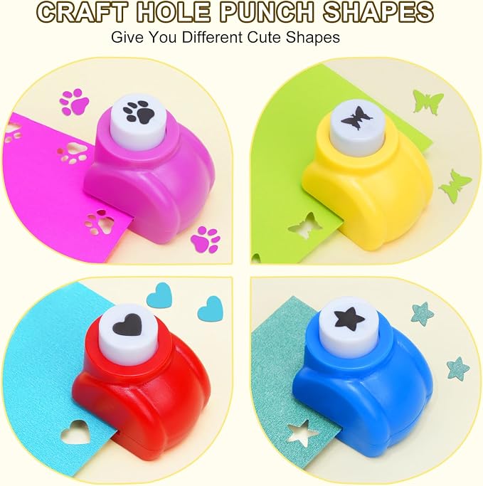 UCEC 44 Pack Crafting Set for DIY Crafts, Scrapbook, Card Making, School