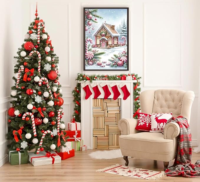 askkqtx Christmas Diamond Art Kits for Adults 12X16 Inch