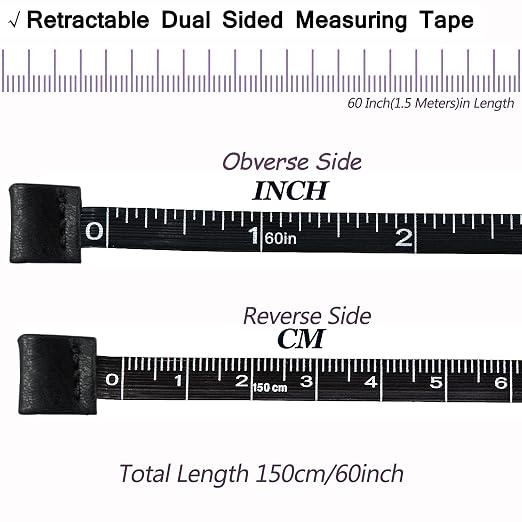 Tape Measure, 4 Pack Measuring Tape for Body Cloth Measurement Tape for Sewing Tailor Fabric Measurements Double Scale Soft Pink & White Tape Measure Retractable Measuring Tape Set