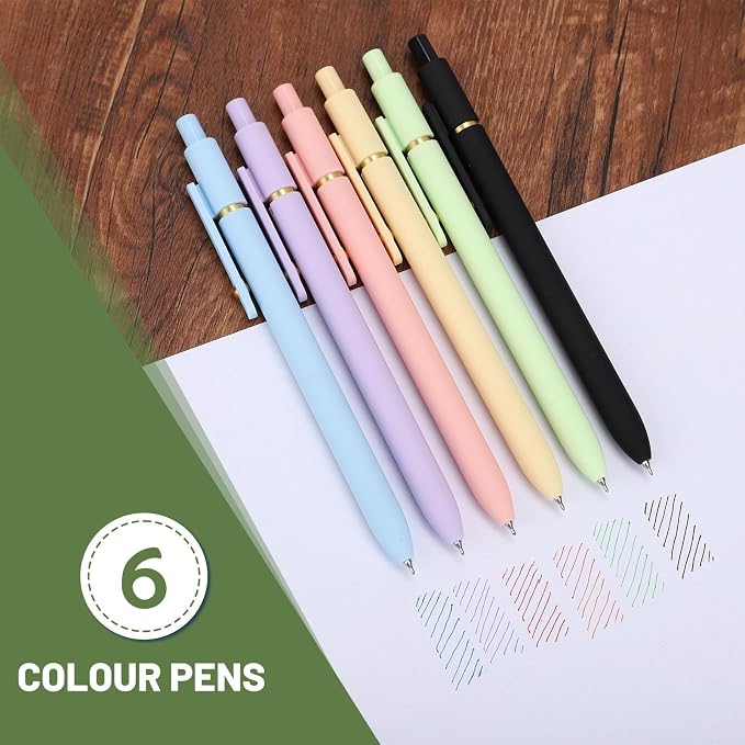 Ddaowanx Colored Gel Pens Set,0.5mm Retractable Quick Dry Ink Pens
