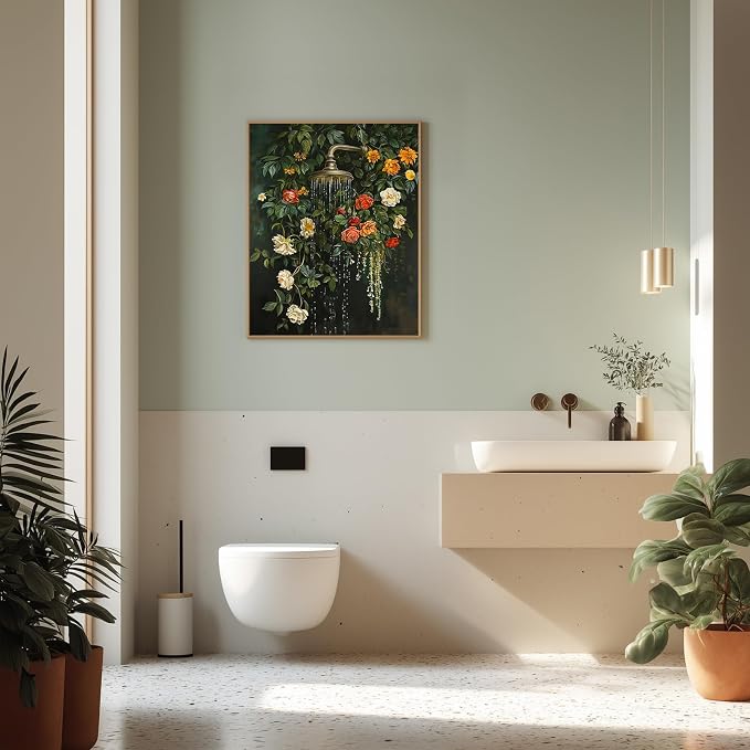 Paint by Number for Adults, Bathroom Paint by Numbers Kit for Adults 16x20