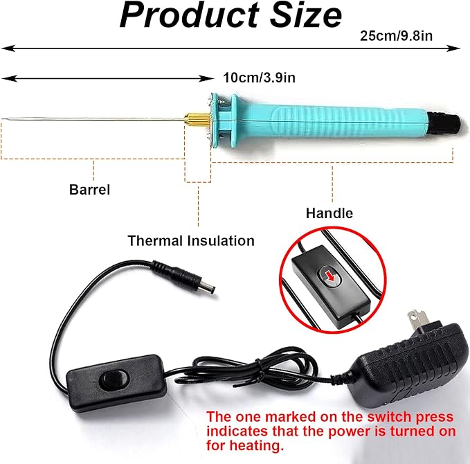 Foam Cutter Electric Hot Wire Foam Cutter Kit Foam Cutting Pen Set 30W 10cm Styrofoam Cutting Pen With Power Adaptor Electric Cutting Machine Pen Tools Kit For Art Making Foam Carving