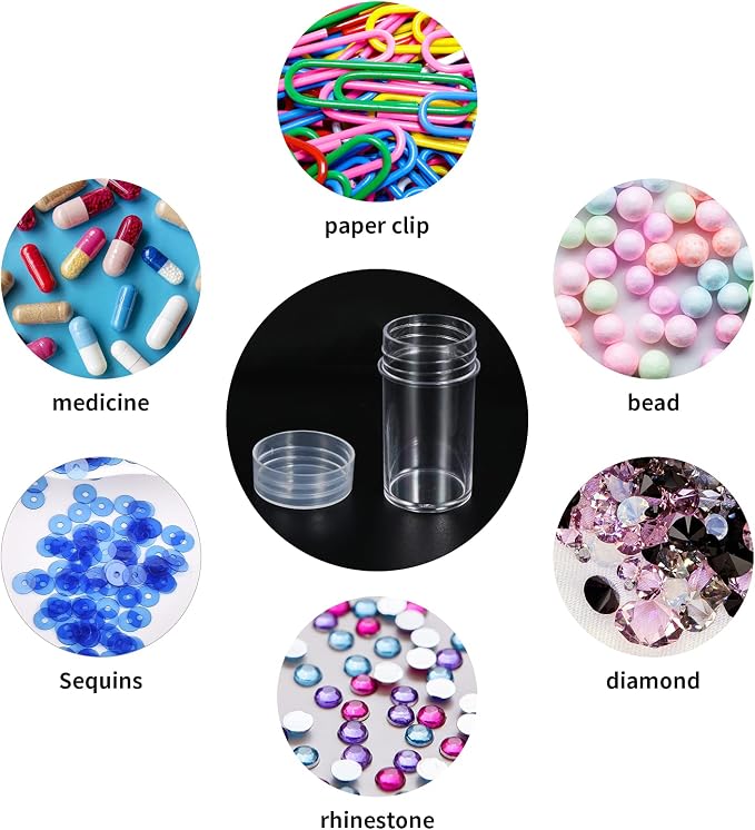 Douorgan Diamond Painting Storage Containers 240 Slots Diamond Painting Accessories and Tools Portable Diamond Painting Organizer Shockproof Diamond Art Storage Case Beads Storage Box(240 Jars)