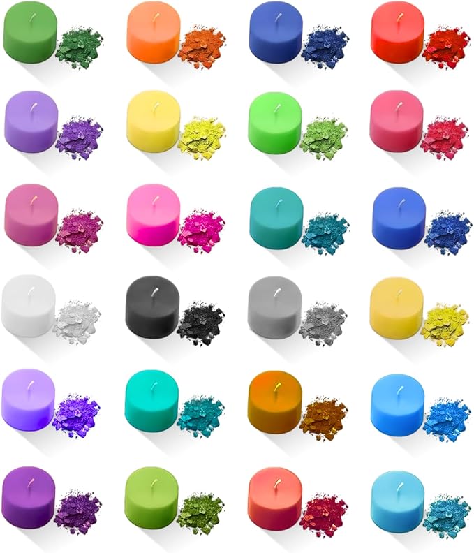 Craft911 Candle Color Dye - 24 Colors (3g Each) for Soy Wax Candle Making