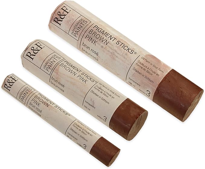 R&F Handmade Paints - Professional Oil Pigment Stick, Brown Pink, 38 ml