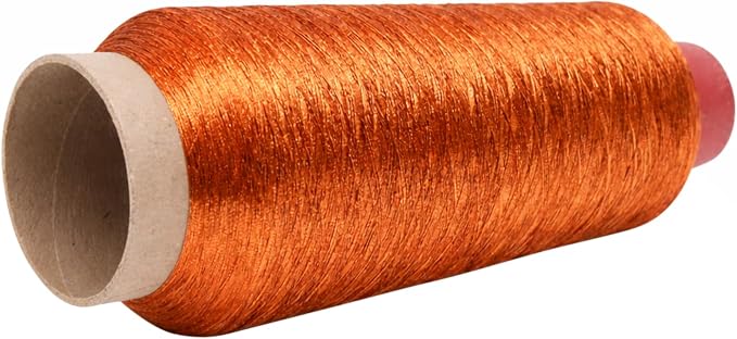 Mandala Crafts Metallic Burnt Orange Embroidery Floss for Sewing, 3281 Yard Spool