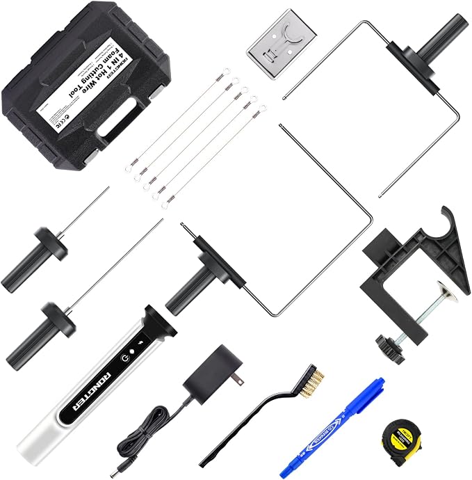 Hot Wire Foam Cutter Kit for Styrofoam with Case (Toolbox White)