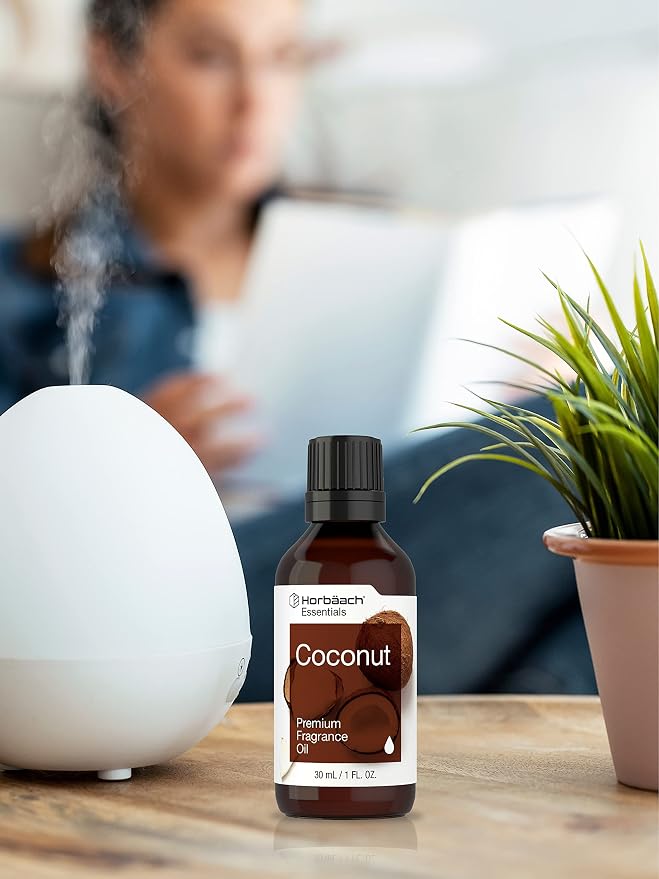 Horbaach Coconut Fragrance Oil for Diffuser Aromatherapy | 1 fl oz (30ml)