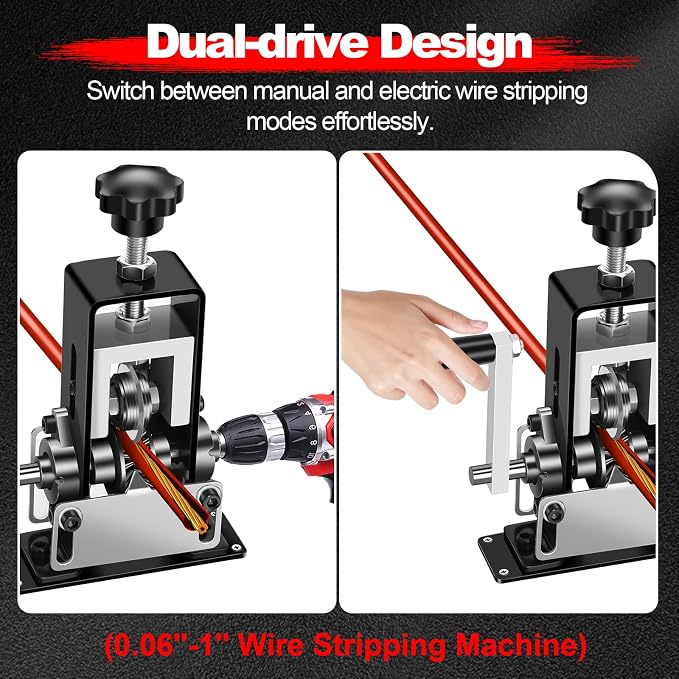 Trivd Frol Manual Wire Stripping Machine, Gauge Wire 0.06"-1"