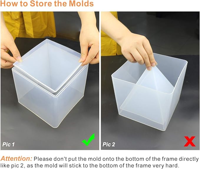 LET'S RESIN Pyramid Molds for Resin,Large Silicone Pyramid Molds,Silicone Resin Molds for DIY Memorial Gifts, Jewelry,Great for Paperweight, Home Decoration(Height:15cm/5.9inch)