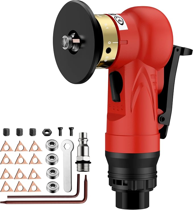 AMTOVL Pneumatic Chamfering Tool with 6 C-Angle & 6 R-Angle Blades